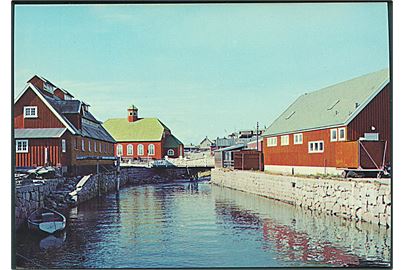 Grønland. Kanalen og kirken i Julianehåb. KGH no. 150. Trykt af Dansk Kliche Fabrik. 