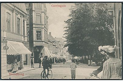 Svendborg. Gerritsgade med Bager. W. & M. no. 613. 
