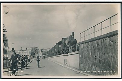 Sønderborg med lokomotiv. Stenders no. 22. 
