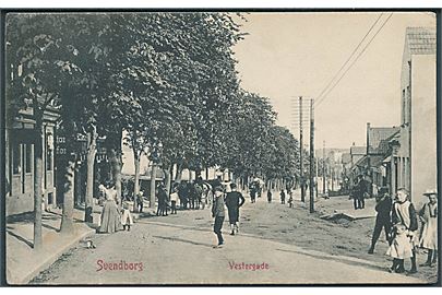 Svendborg, Vestergade. Warburgs Kunstforlag no. 4668. 