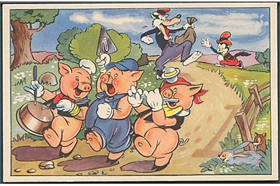Walt Disney: De 3 små grise, stygge ulv. Mickey Mouse Corp, serie 159. 