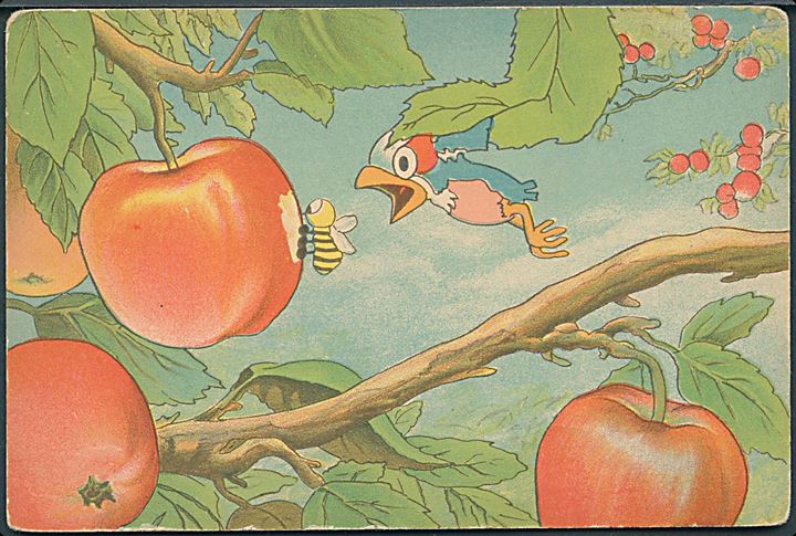 Walt Disney: Hveps spiser af æble. Fugl vil spise hveps. Walt Disney - Mickey Mouse u/no. 