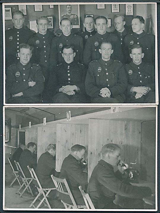 CB Politi i Haderslev under besættelsen. 2 fotografier (6½x9½ cm).