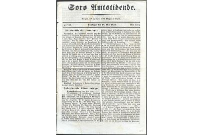 Sorø Amtstidende, no. 82 d. 28.5.1850. 4 sider.