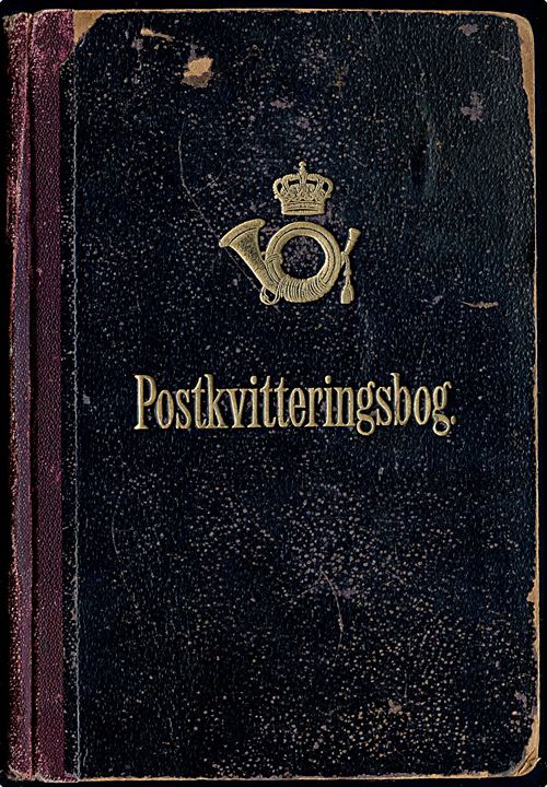 Postkvitteringsbog - formular Nr. 216 - fra sognefogeden i Ousted pr. Lejre. Benyttet i perioden 1904-1929.