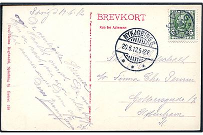 5 øre Fr. VIII på brevkort annulleret med stjernestempel RØRVIG og sidestemplet Nykjøbing S. d. 20.6.1912 til København.