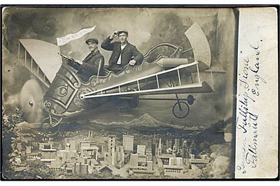 City Park Gallery at Washington St. Entrance. Portland - Oregon: Mænd i flyvemaskine. The Rose City. Fotokort u/no. 