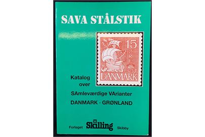 SAVA Stålstik, katalog over samleværdige varianter fra Danmark og Grønland. Forlaget Skilling 384 sider. Ubrugt eksemplar.