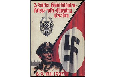 3. Sächs. Frontsoldaten-Kriegsopfer-Ehrentag i Dresden 1937. Nytryk.
