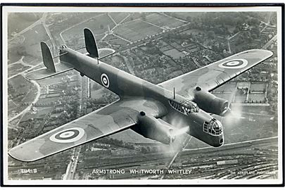Armstrong Whitworth Whitley bombemaskine fra RAF. Valentine's no. 384-8