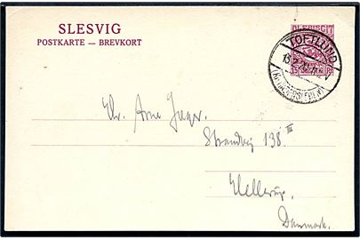 15 pfg. Fælles udg. helsagsbrevkort stemplet Toftlund (Kr. Hadersleben) d. 13.2.1920 til Hellerup, Danmark.