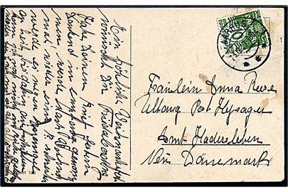 10 øre Bølgelinie på julekort annulleret med brotype IIb Faarhus d. 23.12.1927 til Ultang pr. Hejsager.