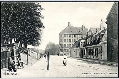 København. Østervoldgade med Stokhuset. Fotograf Orla Bock. Alex Vincents no. 525. 