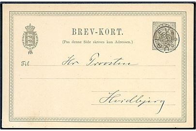 3 øre lokalt helsagsbrevkort dateret d. 14.5.1903 annulleret med stjernestempel UGLEV til Hvidbjerg.  Anvendt ca. 1 uge tidligere end registreret i Skilling.