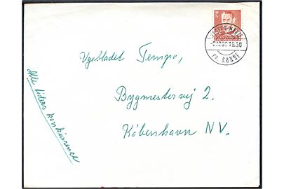 30 øre Fr. IX på brev annulleret med pr.-stempel Vester-Marie pr. Rønne d. 2.12.1960 til København.