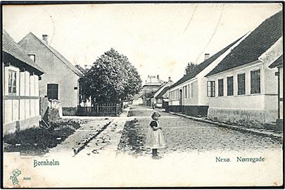 Bornholm. Nexø. Nørregade. Peter Alstrups no. 3555. 