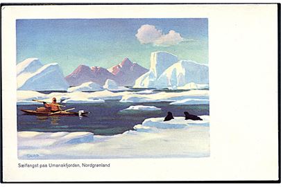 Emanuel A. Pedersen: Sælfangst paa Umanakfjorden, Nordgrønland. Stenders, serie 60. 