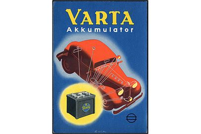 Varta - automobil akkumulator. Reklamekort no. W-K 17/38 Va.