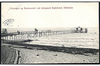 Hellebæk. Forstrand og Badeanstalt ved Aalsgaard Badehotel. J. M. no. 330. 