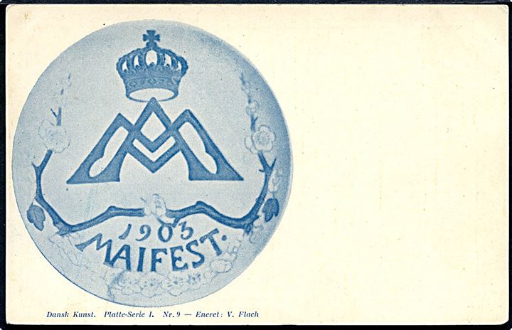 Platte Maifest 1903. Dansk Kunst. Platte Serie I, no. 9. 