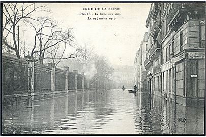 Frankrig. Paris. Crue de la Seine. Oversvømmelse 29 Januar 1910. U/no. 