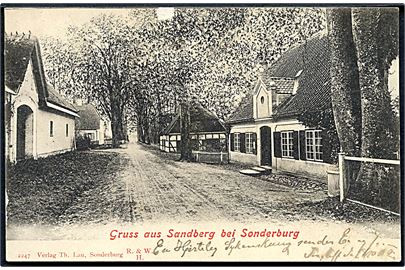 Hilsen fra Sandberg ved Sønderborg. Th. Lau no. 2247.