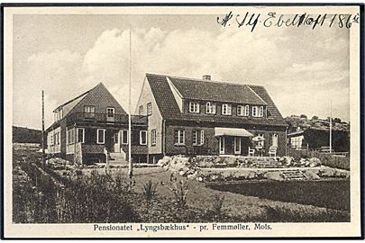 Femmøller, Mols. Pensionat Lyngsbækhus. E. Gammelgaard no. O 64. 