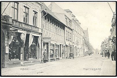 Køge. Nørregade med  Vett & Wessels Udsalg. Stenders no. 12923. 
