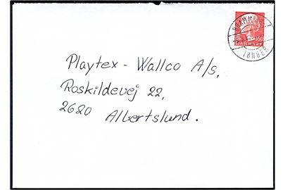 160 øre Margrethe på brev annulleret med bureaustempel Bramming - Tønder d. 9.3.1982 til Albertslund.