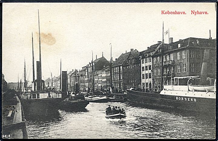København, Nyhavn med dampskibet Horsens. G. M. no. 3020.