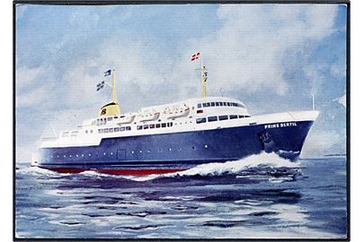 Prins Bertil, M/S, svensk færge på ruten Halmstad - Århus. Annulleret med skibsstempel d. 5.8.1960.