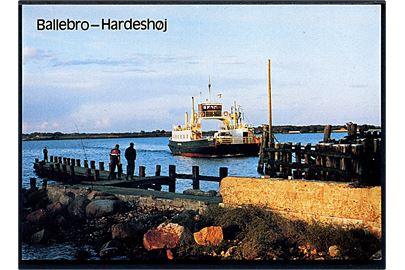 Ballebro-Hardeshøj færgefart med færge. U/no.