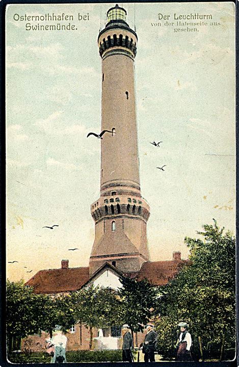Tyskland, Swinemünde, fyrtårn ved Osternothafen. R. Parow. Rift.