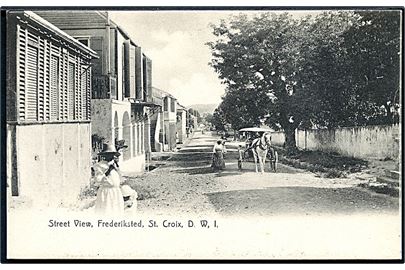 D.V.I., St. Croix, Frederiksted, Street View. Lightburn St. Croix no. 7.