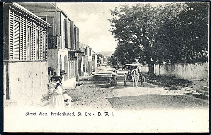 D.V.I., St. Croix, Frederiksted, Street View. Lightburn St. Croix no. 7.