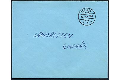 Ufrankeret lokalbrev fra KGH kontoret i Godthåb d. 22.5.1958 til Landsretten i Godthåb.
