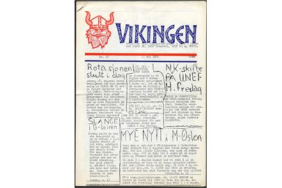 Vikingen - Organ for alle vikinge-ætlinger i Midt-Östen ved DANOR BN, UNEF Hospital, UNEF HQ og UNTSO. No. 18 - 4.5.1962. 10 sider soldater avis for de nordiske FN-styrker i mellemøsten.
