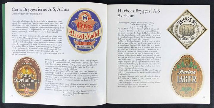 Den kære familie. 75 års jubilæumsskrift fra Bryggeriforeningen af Jens Louis Petersen. 39 sider. Historisk beskrivelse af forskellige bryggerier illustreret med øletiketter. 