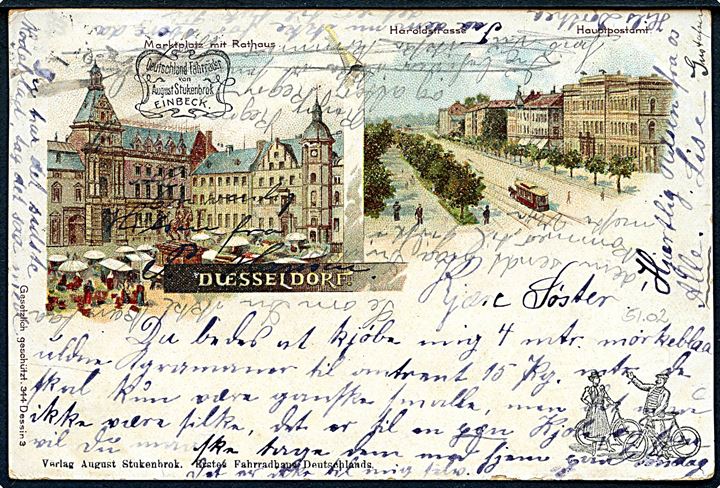 5 pfg. Germania på brevkort (Partier fra Düsseldorf) annulleret med enringsstempel Gabel ** d. 21.8.1903 til Gramm.