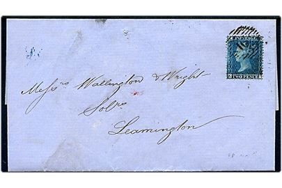 2d Victoria pl. 8 på brev annulleret med nr.stempel 16 fra London d. 3.3.1860 til Leamington.