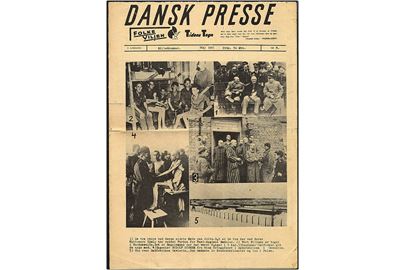 Dansk Presse. 2. Aargang Nr. 9 - Billednummer Maj 1945. 4 sider illegalt blad med billeder af bl.a. KZ-fanger, tyske forbrydelser og frikorps Danmark. 