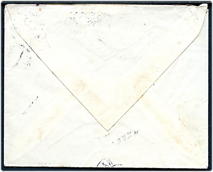5 øre og 10 øre Bølgelinie på brev annulleret med stjernestempel KASTBJERG og sidestemplet Grenaa d. 28.2.1927 til Gørding.