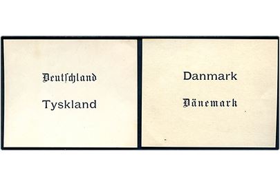 Genforeningen 1920. To stemmesedler: Deutschland / Tyskland og Danmark / Dänemark fra afstemningen i Sønderjylland 1920.
