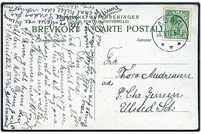 5 øre Chr. X på brevkort annulleret med brotype IIIb Asaa d. 26.5.1915 til Ulsted.