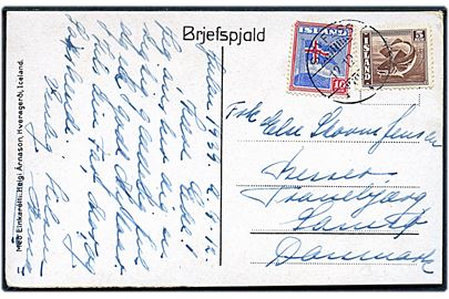 5 aur Torsk og 10 aur Flag på brevkort fra Selfoss d. 12.12.1939 til Tranebjerg på Samsø, Danmark.
