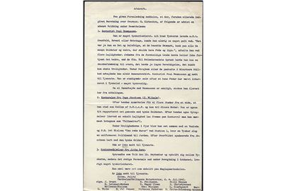 Afskrift af indberetning fra Københavns Politi dateret d. 4.7.1945 vedr. 3 medarbejdere som under besættelsen har udvist udansk holdning. 