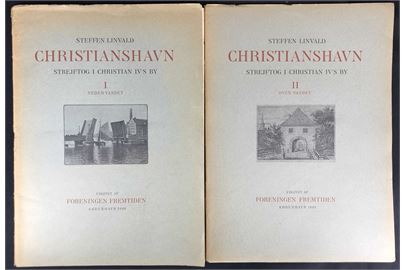 Christianshavn - Strejftog i Christians IV's By - Bind I Neden Vandet og Bind II Oven Vandet, samlet 99 sider.