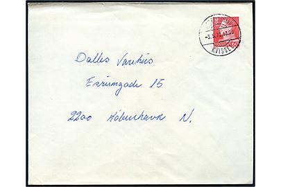 60 øre Fr. IX på brev annulleret med Ulsted-type stempel Frederikshavn Kvissel d. 3.5.1972 til København.