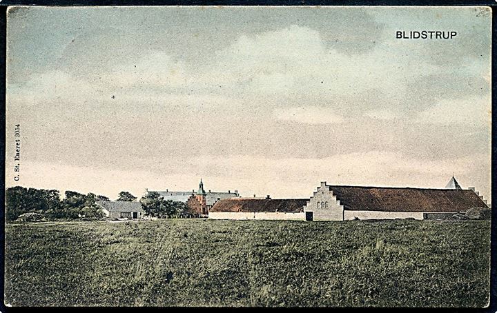 3 øre Bølgelinie på lokalt brevkort (Blidstrup) dateret Sødalgaard annulleret med brotype Ia Eistrup Holdepl. d. 25.12.1912 til Bølling pr. Kolding.