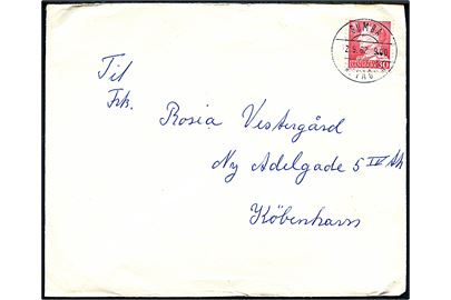 30 øre Fr. IX på brev annulleret med pr.-stempel Sumba pr. Vagúr d. 12.9.1962 til København.